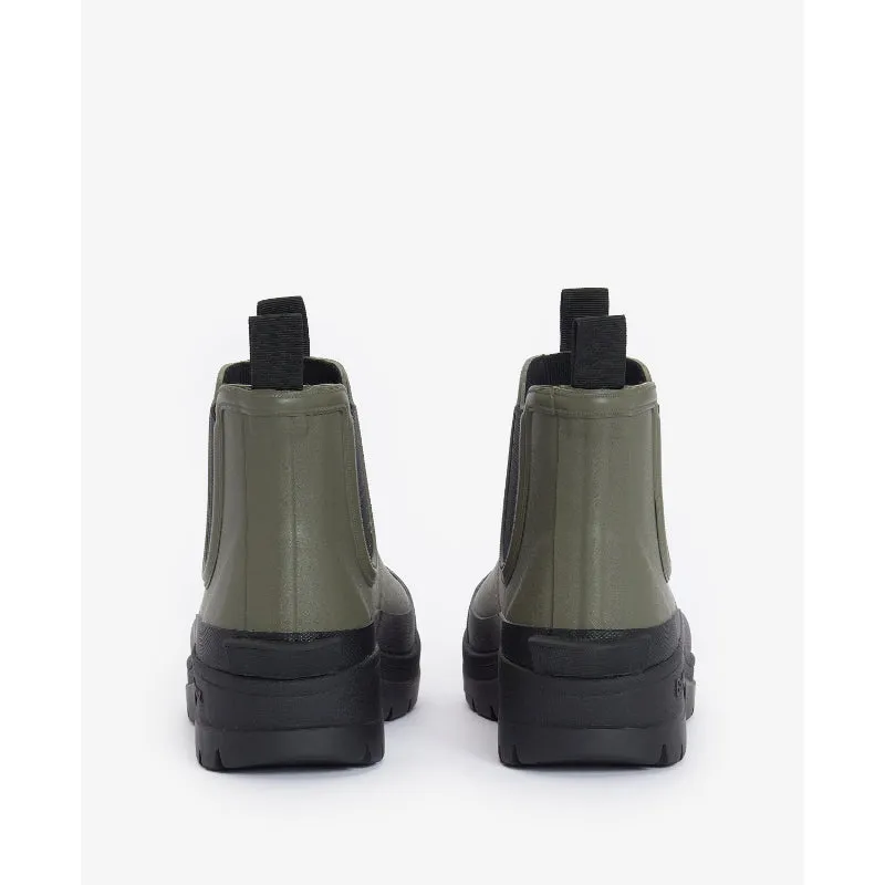 Barbour Nimbus Ladies Chelsea Wellington Boot - Olive/Black