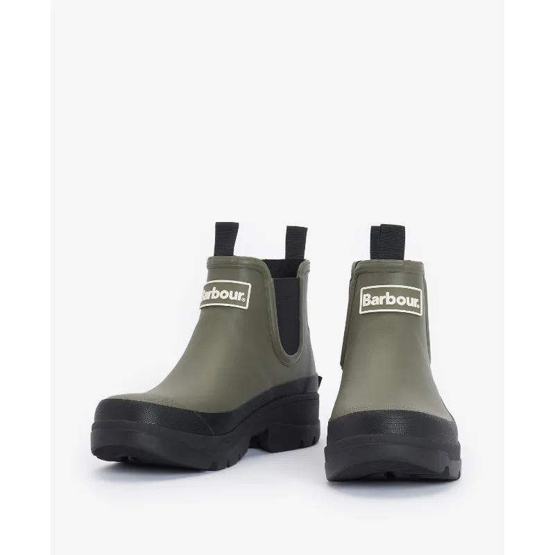 Barbour Nimbus Ladies Chelsea Wellington Boot - Olive/Black