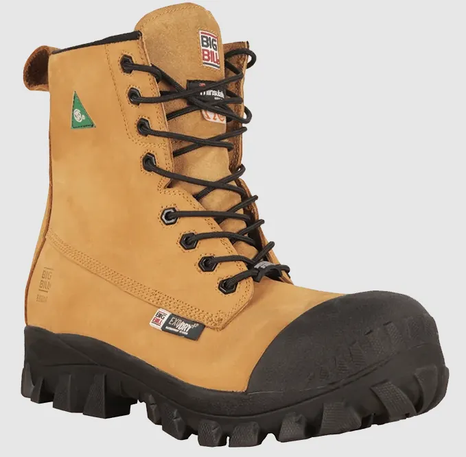 Boots - Big Bill Traction 4X4 Waterproof 8" Metal Free Work Boots BB6014