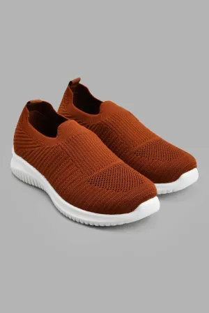 Brown Slip On Sneaker
