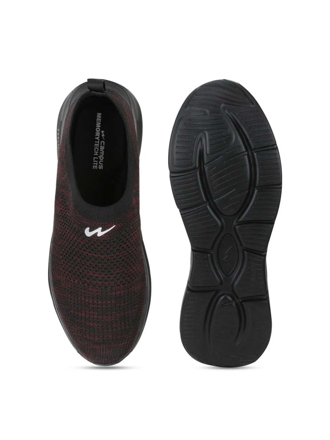 Campus Men Red Mesh Walking Shoes