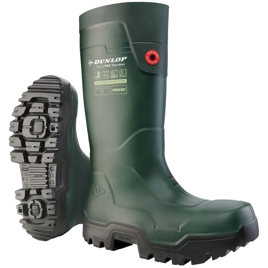 Dunlop FIELDPRO THERMO  Safety Wellington S5L Green