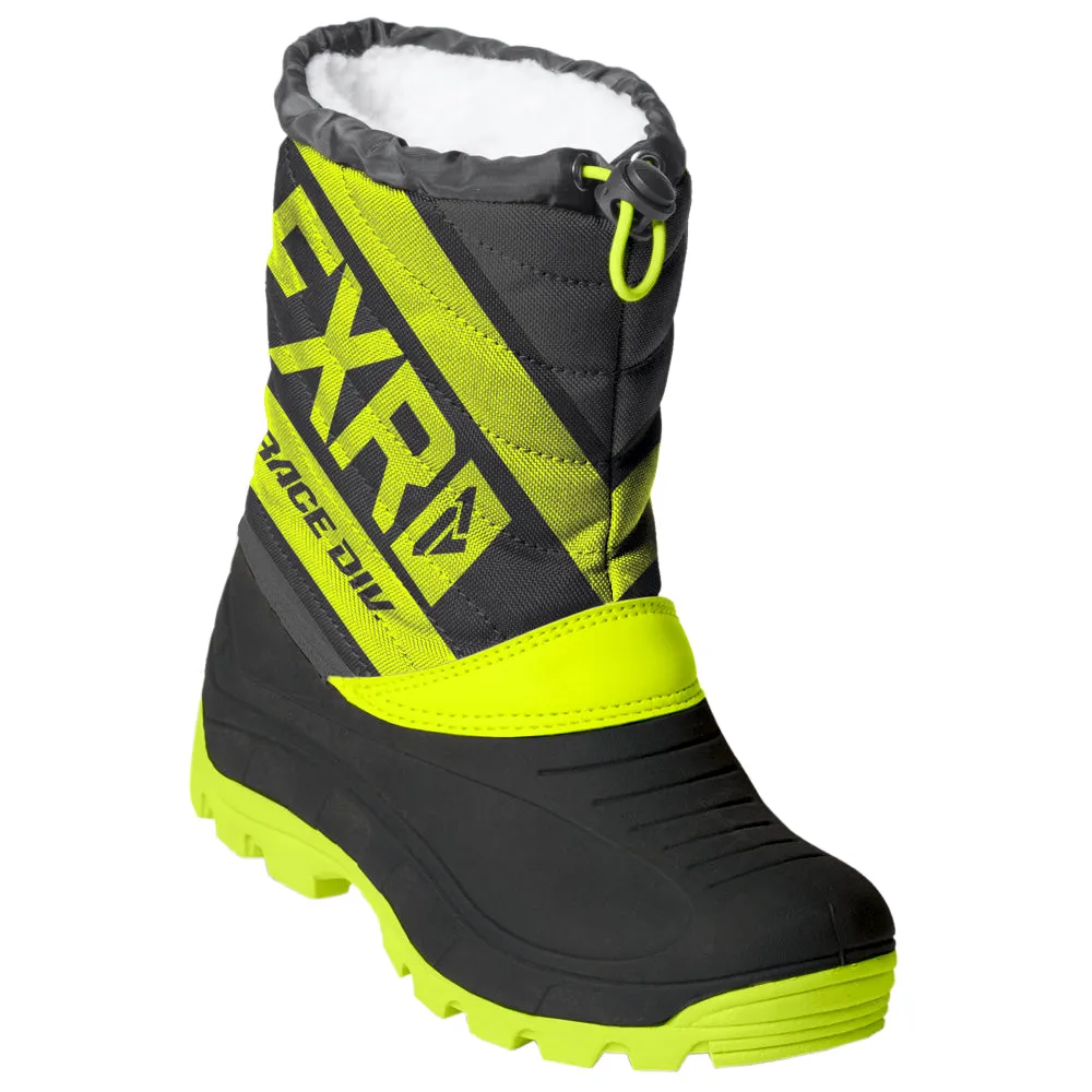 FXR Youth Octane Snowmobile Boots Black/Hi-Vis/Charcoal