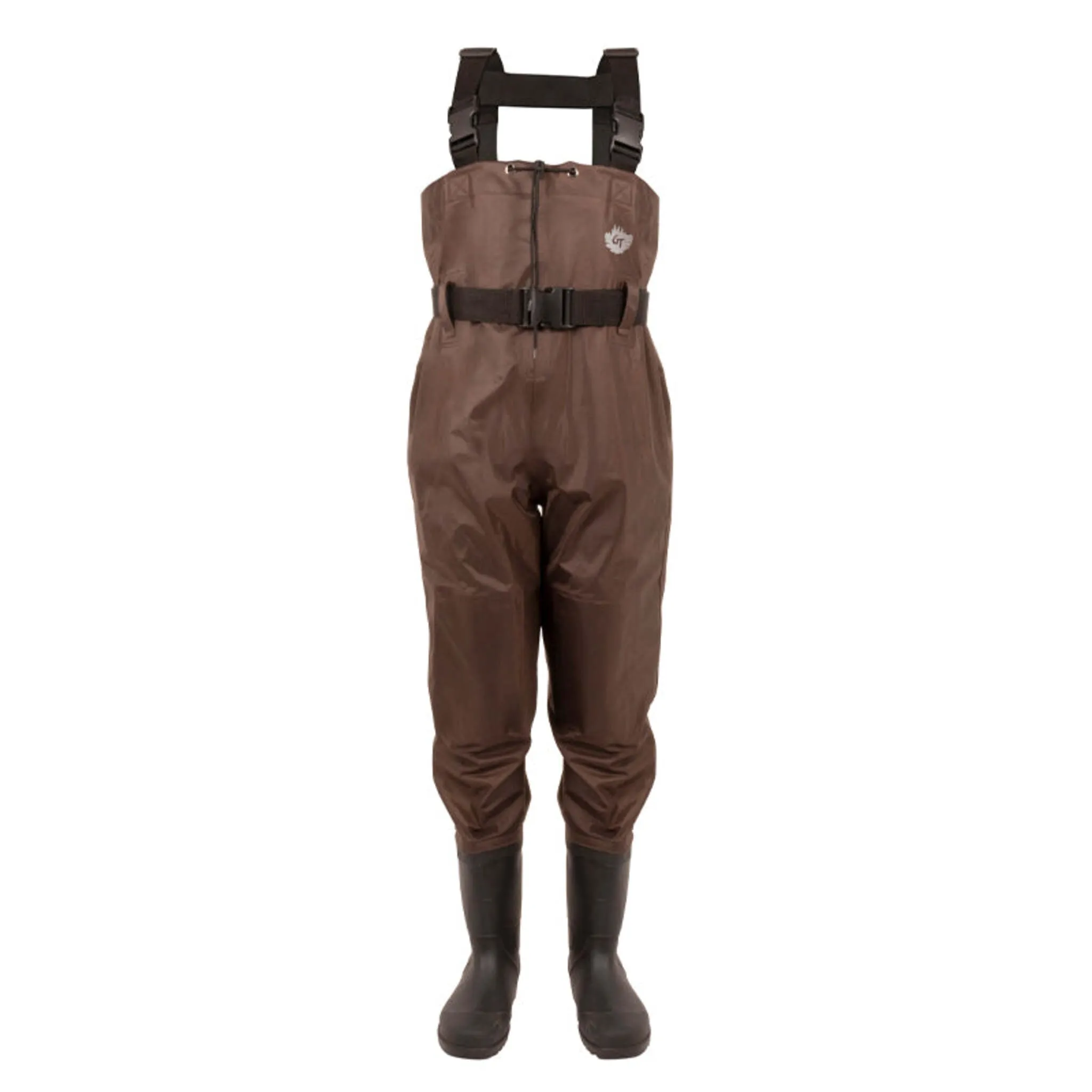 Green Trail Men’s PVC/420 Denier Nylon Chest Waders with Insulated Boots, Cleated Sole & Adjustable Straps for Fishing & Hunting | Sizes 6-13