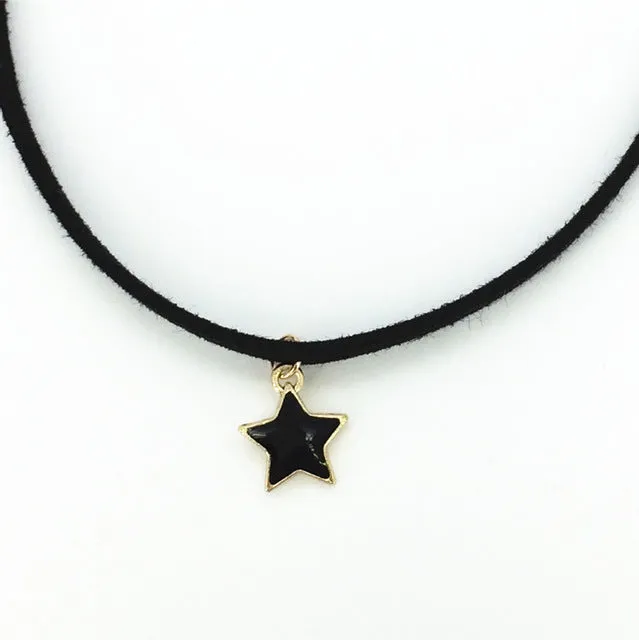 Hot new torques Bijoux Plain Black Velvet Ribbon crystal pendant necklace Maxi statement Chokers Necklace for women 2016 jewelry