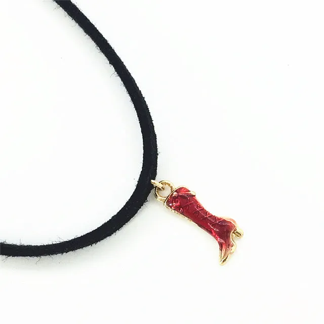 Hot new torques Bijoux Plain Black Velvet Ribbon crystal pendant necklace Maxi statement Chokers Necklace for women 2016 jewelry