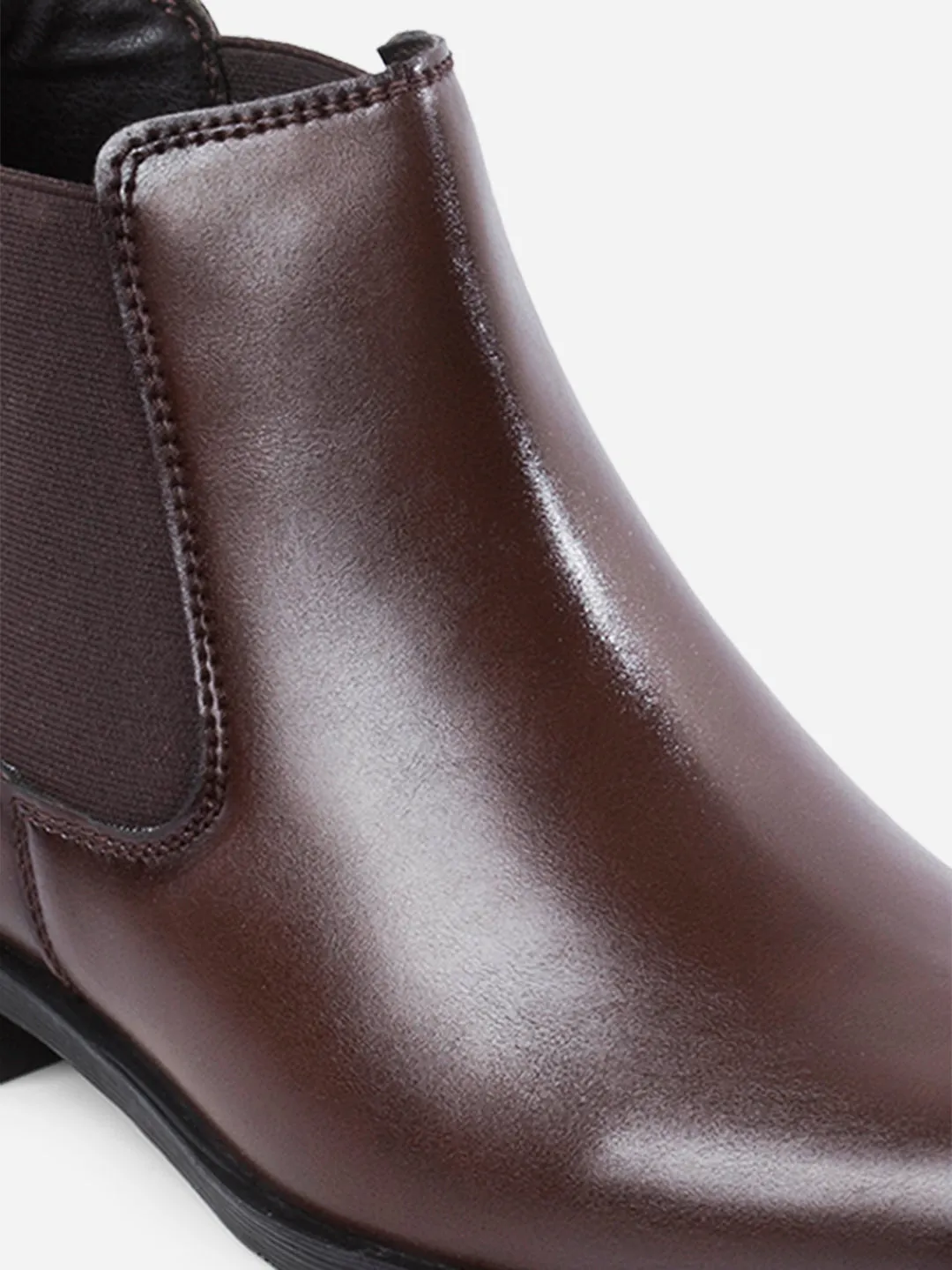 Men's Brown Chelsea Formal Slip On Boots (IX3039)