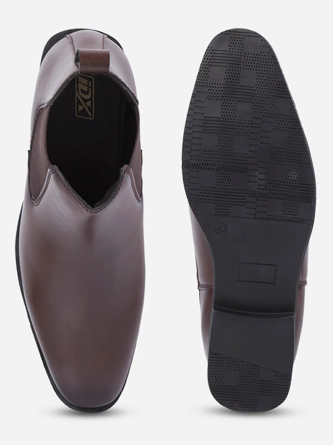 Men's Brown Chelsea Formal Slip On Boots (IX3039)
