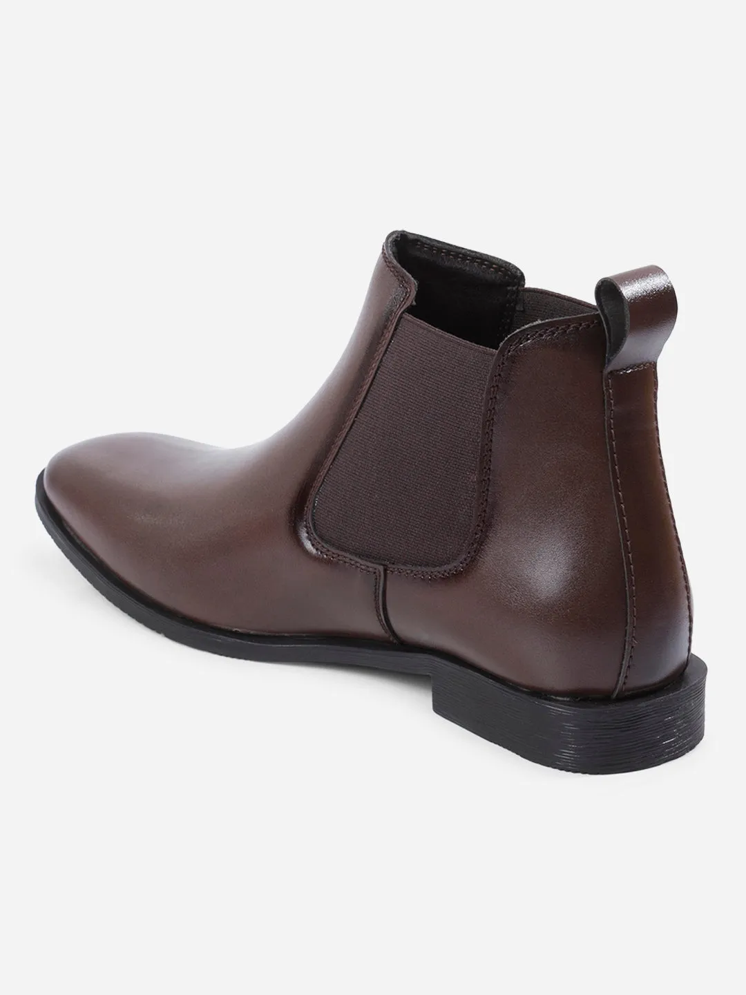 Men's Brown Chelsea Formal Slip On Boots (IX3039)