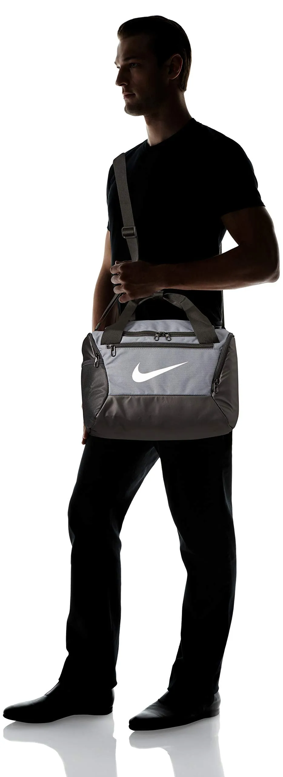 NIKE Brasilia X-Small Duffel - 9.0, Flint Grey/Black/White, Misc