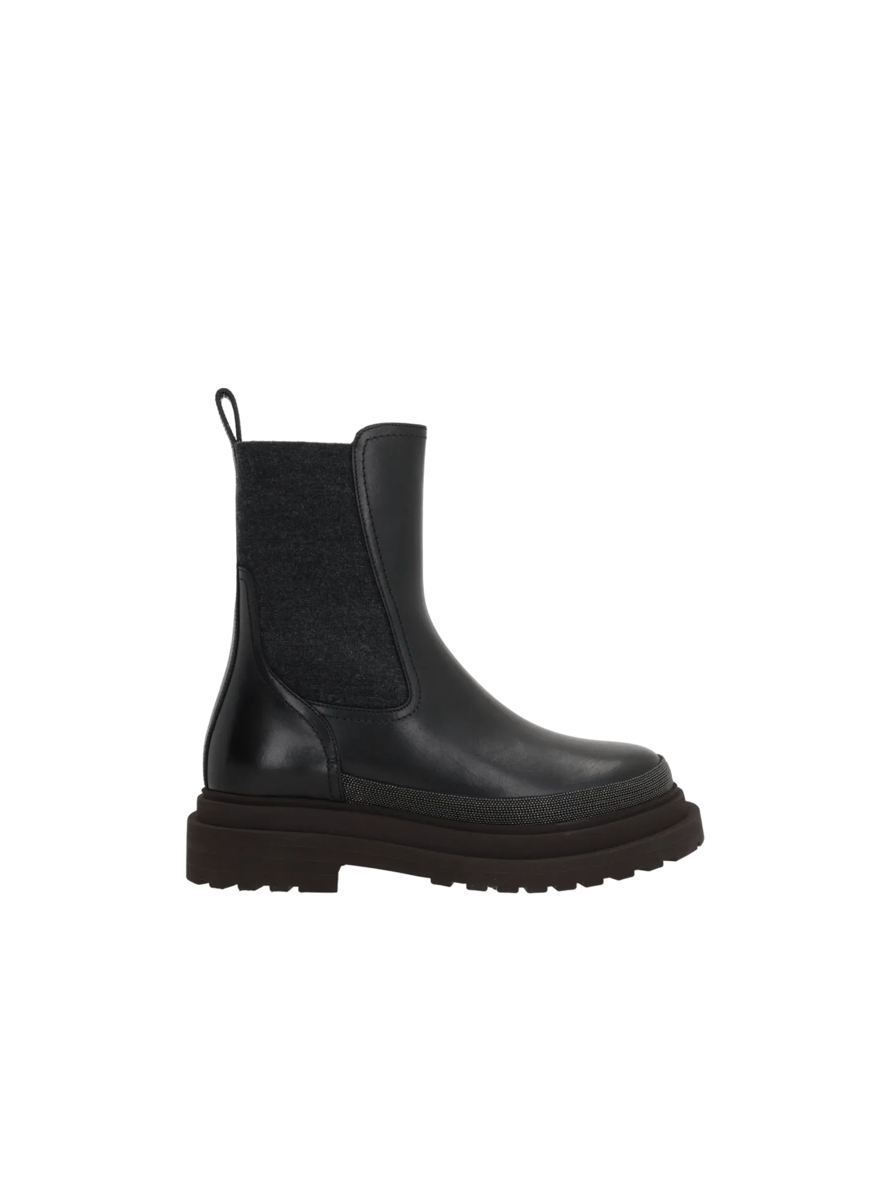 Smooth Leather Ankle Booties
