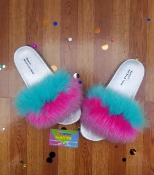 “Twirl n Party” Women's Cozy Fur Slippers