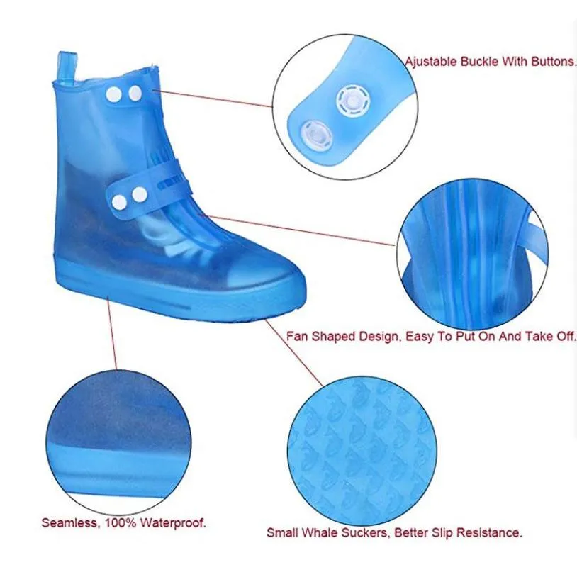 Waterproof Rain Boot Shoe Cover Thick Reusable Overshoes