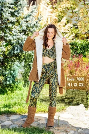 Winter pajamas 3 pieces   footwear