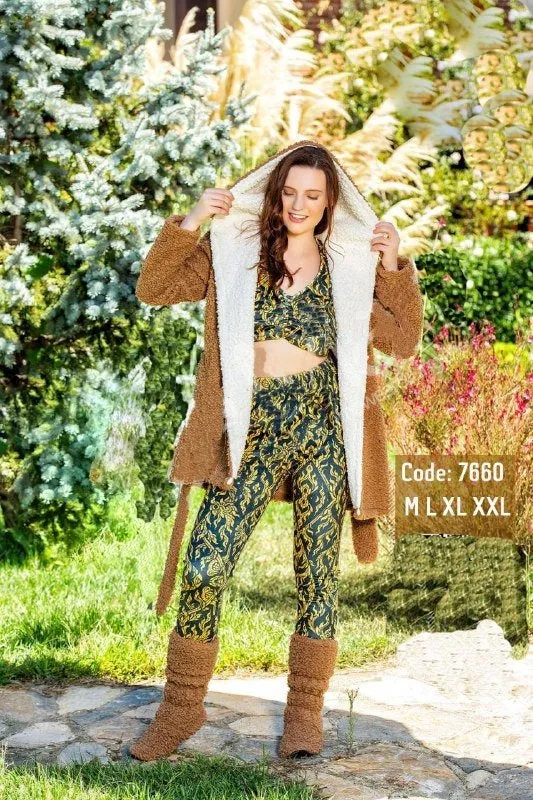 Winter pajamas 3 pieces   footwear