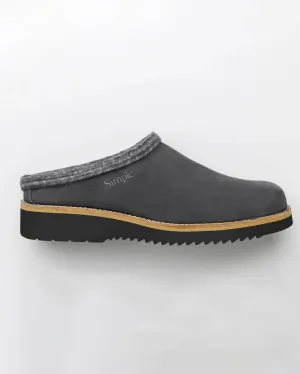 Womens Original Suede Clog in Charcoal